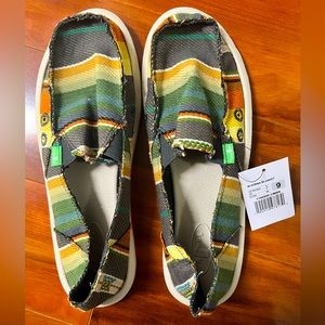 Sanuk Donna Earth Tones Serape Blanket Sidewalk Surfer